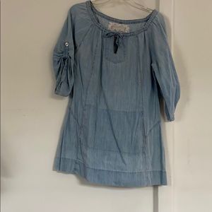 Au Lieu Loose jean mini dress